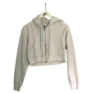 American apparel cropped zip up sweatshirt